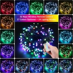 Joomer Color Changing String Lights,180FT 500 LED RGB LED String Lights Outdoor Fairy Twinkle Tree Lights With Remote Timer Plug In For Room Indoor Wedding Party Christmas Decorations -Xmas Lighting Shop 81iv2U3CfmL. AC SL1500