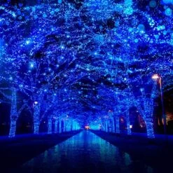 VTECHOLOGY Christmas String Lights, 66FT 200 LEDs Blue Halloween String Lights 8 Modes Fairy Lights With End-to-End Plug Decoration For Christmas Tree Indoor Outdoor, Blue (Clear Wire) -Xmas Lighting Shop 81j2Tuh2hfL. AC SL1000