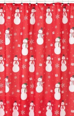 Indecor Home 17-Piece Snowman Christmas Holiday Bathroom Decoration Accessory Set | Bath Rug/Mat | Resin Soap/Lotion Pump Dispenser | Shower Curtain | 12 Resin Hooks | 2 Hand Towels | Gift Box Set -Xmas Lighting Shop 81j7c3nU1dL. AC SL1500