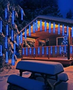 EAGWELL Blue Meteor Lights Outdoor, 20 Inches 10 Tube 540 LED Christmas Meteor Shower Lights Waterproof Meteor LED Lights Falling Rain Lights For Garden Yard Porch Wedding Party Christmas Decor -Xmas Lighting Shop 81jAKbJpg2L. AC SL1500