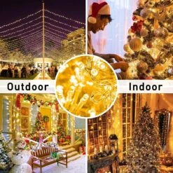 ECOCLEARN 𝟔𝟔𝐅𝐓 𝟐𝟎𝟎 𝐋𝐄𝐃 Christmas String Lights Outdoor/Indoor, Warm White String Lights Clear Wire, Waterproof 8 Modes Twinkle Lights Plug In Fairy Lights For Bedroom Party Home Decorations -Xmas Lighting Shop 81jR LHHjsL. AC SL1500