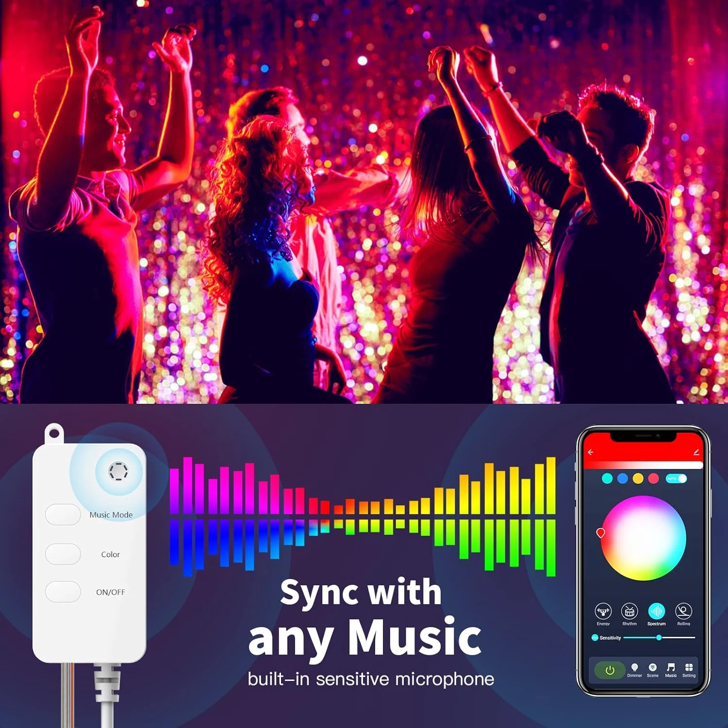 Smart Globe Fairy Lights, 32.8ft Waterproof LED String Lights For Indoor And Outdoor Decor, Voice And App Controlled With Music Sync For Christmas And Party, Compatible With Alexa And Google Home 3 Smart Globe Fairy Lights, 32.8ft Waterproof LED String Lights For Indoor And Outdoor Decor, Voice And App Controlled With Music Sync For Christmas And Party, Compatible With Alexa And Google Home - Image 3