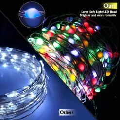 ANJAYLIA 33Ft 100LED Fairy Lights Battery Operated String Lights, 20 Modes Warm White Color Changing USB Twinkle Lights With Remote For Bedroom Party Halloween Christmas Decor -Xmas Lighting Shop 81juaQR7vnL. AC SL1500