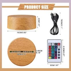 Kittmip 6 Sets 3D Night LED Light Lamp Base 16 Colors LED Light Display Base With Remote Control USB Cable Christmas Light Lamp Base For Acrylic Resin Glass Light Restaurant Room, 3.93 Inch -Xmas Lighting Shop 81kHOvh497L. AC SL1500