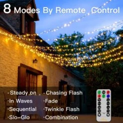 Ollny Outdoor String Lights 800LED 262FT, Waterproof Led Fairy Light With Remote Plug In 8 Modes, Warm White Christmas Lights For Outside Indoor Bedroom Patio Camping Garden -Xmas Lighting Shop 81kR8YP TL. AC SL1500