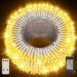 Christmas Lights Outdoor 405FT 1000 LED Long String Lights, Waterproof Plug In Twinkle Fairy Lights With Remote, 8 Modes Timer Dimmable For Xmas Tree Christmas Decorations Garden Party Warm White