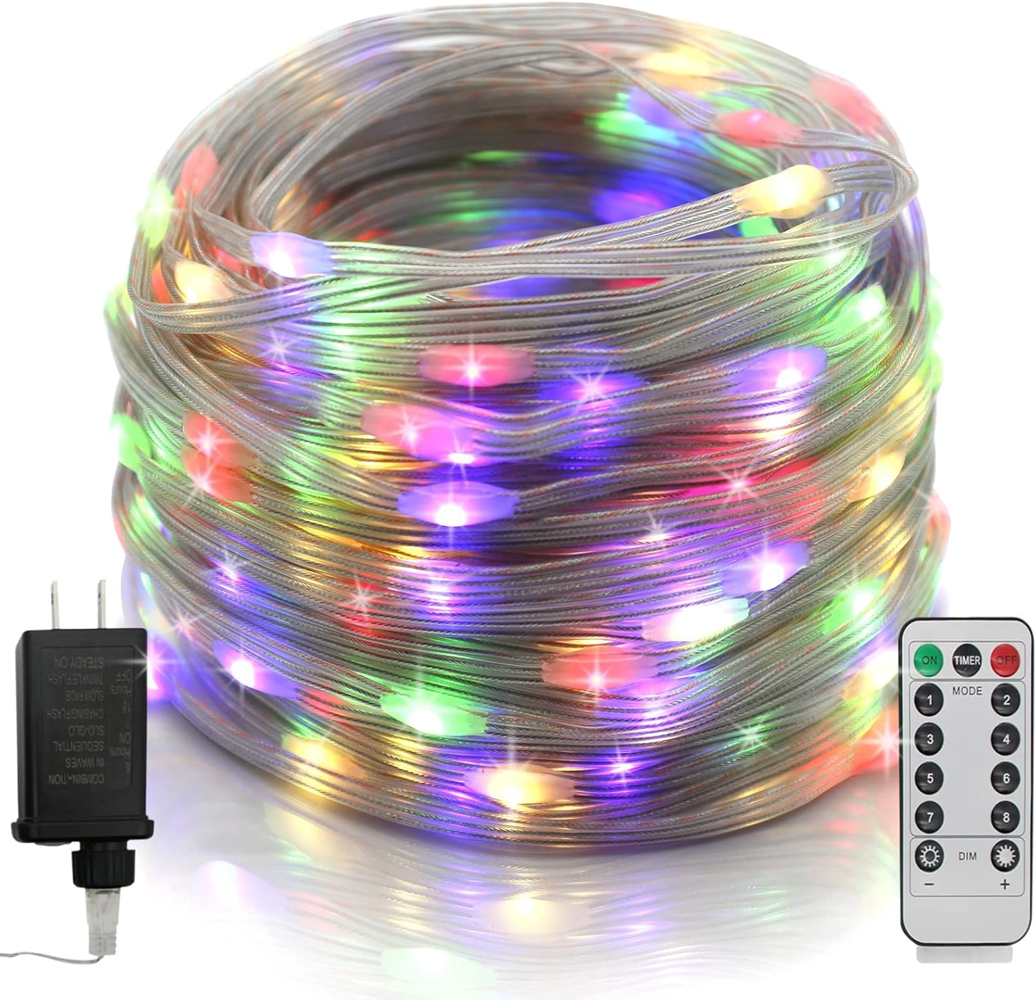 GLPE 100Ft 300 LED Fairy Lights Plug In, Multicolor String Lights Indoor Outdoor With Remote, 8 Modes Waterproof Twinkle Lights For Bedroom Garden Patio Party Wedding Christmas Decoration 1 GLPE 100Ft 300 LED Fairy Lights Plug In, Multicolor String Lights Indoor Outdoor With Remote, 8 Modes Waterproof Twinkle Lights For Bedroom Garden Patio Party Wedding Christmas Decoration