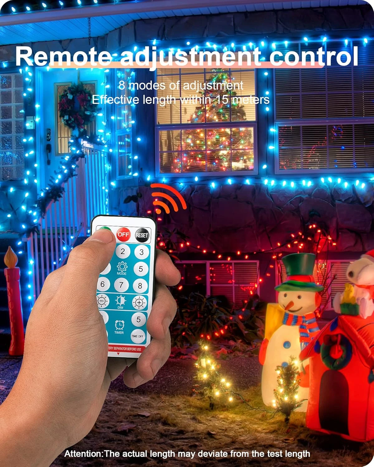 Acina 2 Pack Each 250 LED 85FT 8Modes Solar Powered String Lights Outdoor Waterproof, Solar Christmas Tree Lights Green Wire For Birthday Party Wedding Garden Patio Yard(Warm White & Multiple Colors) 3 Acina 2 Pack Each 250 LED 85FT 8Modes Solar Powered String Lights Outdoor Waterproof, Solar Christmas Tree Lights Green Wire For Birthday Party Wedding Garden Patio Yard(Warm White & Multiple Colors) - Image 3