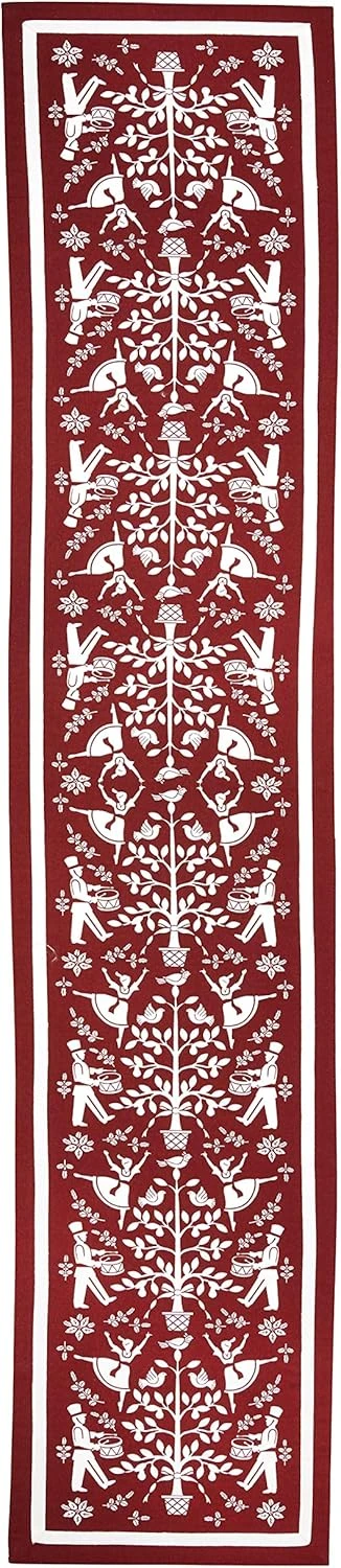 SKL Home Vern Yip Christmas Carol Table Runner, 72 X 13 Inches, Red 1 SKL Home Vern Yip Christmas Carol Table Runner, 72 X 13 Inches, Red