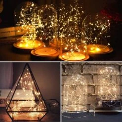 Battery Powered Fairy String Lights 8 Pack 10 Ft 30 LED Starry Lights For DIY Mason Jar Wine Bottle Glasses Lighting For Home Bedroom Patio Wedding Christmas Table Decoration (Warm White) -Xmas Lighting Shop 81kutWMAidL. AC SL1500