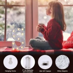 Foaky LED Letter Lights Sign Light Up Silver Letters Letter Sign For Night Light Birthday Party Battery Powered Christmas Lamp Girls Gifts Home Bar Decoration (A) 10 Foaky LED Letter Lights Sign Light Up Silver Letters Letter Sign For Night Light Birthday Party Battery Powered Christmas Lamp Girls Gifts Home Bar Decoration (A) -Xmas Lighting Shop 81kwjQXuGTL. AC SL1500