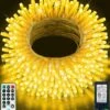 426.5ft String Lights 1200 LED Extra Long Christmas Lights With Remote 8 Lighting Modes & Timer Memory Outdoor Waterproof Decorations For Home Xmas Tree Yard Wedding Party Backdrop Decor (Warm White)