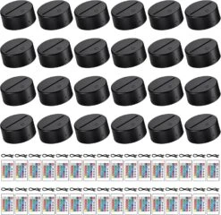 Riakrum 24 Sets 3D Night LED Light Lamp Base 16 Colors LED Light Display Base With Remote Control And USB Cable, Christmas Decorative Light Lamp Base For Acrylic And Resin Glass (Black)