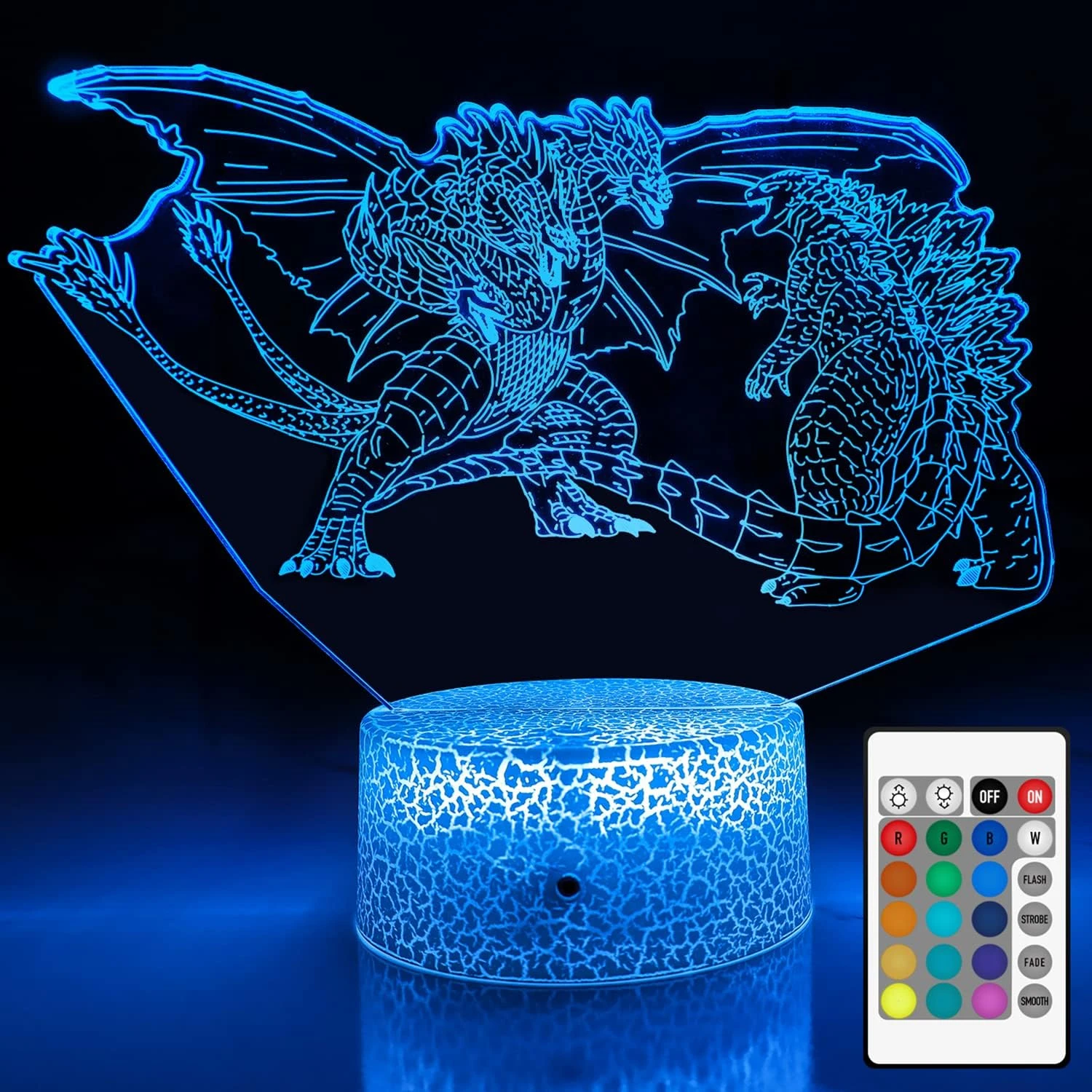 YOOEI Night Light For Kids Cool Gifts 3D Illusion Lamp With 16 Colors Changes With Remote Control Kids Bedside Lamp Toys For 3 4 5 6 7 8 Year Old Boys Christmas Birthday Gifts 8 YOOEI Night Light For Kids Cool Gifts 3D Illusion Lamp With 16 Colors Changes With Remote Control Kids Bedside Lamp Toys For 3 4 5 6 7 8 Year Old Boys Christmas Birthday Gifts - Image 8