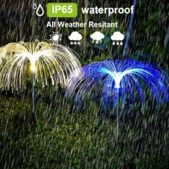 Lefutizn 5 Pack, Solar Flowers Garden Lights, 7 Color Changing, Outdoor Waterproof Decorative Solar Powered Stake Jellyfish Light For Yard Patio Pathway Christmas Decor -Xmas Lighting Shop 81lGN0SVkfL. AC SL1500