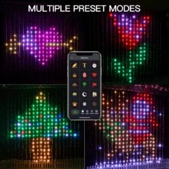 GENERIC OnO Christmas Decorations Led Curtain Lights - 2022 Upgrade - 6.6x6.6ft - 400 LED Twinkle Fairy String Light For Bedroom - APP Remote Control RGB Color And DIY Changing Backdrop Light For Home Decor -Xmas Lighting Shop 81lHEiVg7jL. AC SL1500
