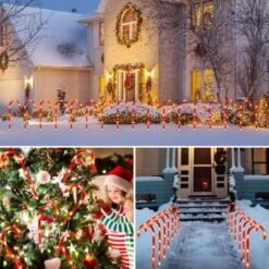 RED Lights Christmas Candy Cane Pathway Markers Lights With 8 Modes & Stakes, 22 Inch Christmas Lights Outdoor Christmas Decorations Xmas Candy Cane Christmas Decor For Walkway Yard Patio Lawn Garden 16 RED Lights Christmas Candy Cane Pathway Markers Lights With 8 Modes & Stakes, 22 Inch Christmas Lights Outdoor Christmas Decorations Xmas Candy Cane Christmas Decor For Walkway Yard Patio Lawn Garden -Xmas Lighting Shop 81lLFOMBSaL. AC SL1500