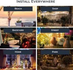 VOOKRY 10 Strands 200 LEDs Solar Fairy Lights Outdoor Waterproof, Solar Powered String Lights 8 Modes Twinkle Lights Firefly Lights For Christmas Patio Party Wedding Tree Yard Decorations(Warm White) 11 VOOKRY 10 Strands 200 LEDs Solar Fairy Lights Outdoor Waterproof, Solar Powered String Lights 8 Modes Twinkle Lights Firefly Lights For Christmas Patio Party Wedding Tree Yard Decorations(Warm White) -Xmas Lighting Shop 81lRGLpPTrS. AC SL1500