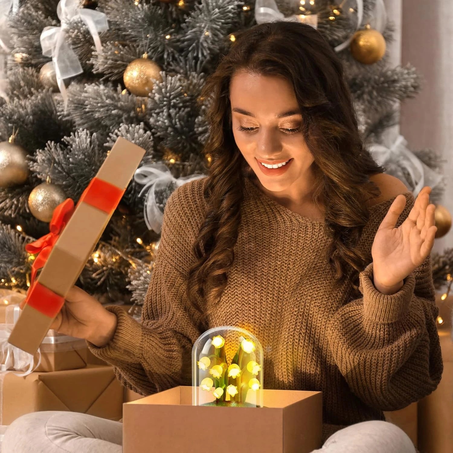 Lily Of The Valley Flower Gifts For Women Glass Flowers Lily Of The Valley Flower Decor Flower Lamp For Women Birthday Anniversary Thanksgiving Christmas Valentine's Day Mother's Day 7 Lily Of The Valley Flower Gifts For Women Glass Flowers Lily Of The Valley Flower Decor Flower Lamp For Women Birthday Anniversary Thanksgiving Christmas Valentine's Day Mother's Day - Image 7