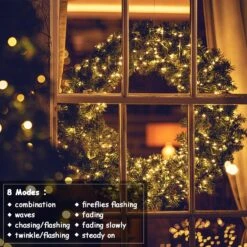 ZAIYW 4 Pack Battery Operated String Lights, 16.5 Ft Dark Green Wire 50 LED String Lights With Remote Timer 8 Modes Fairy Lights For Bedroom Party Patio Yard Garden Christmas Tree Decor (Warm White) 10 ZAIYW 4 Pack Battery Operated String Lights, 16.5 Ft Dark Green Wire 50 LED String Lights With Remote Timer 8 Modes Fairy Lights For Bedroom Party Patio Yard Garden Christmas Tree Decor (Warm White) -Xmas Lighting Shop 81mnR2DciJL. AC SL1500