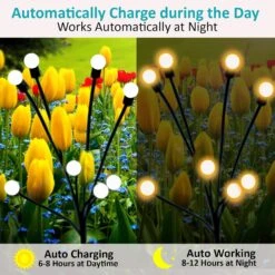 Lanthium 8 Pack Solar Firefly Lights Outdoor Waterproof With 8 LEDs, Solar Powered Outdoor Lights - Swaying Solar Garden Lights - Warm White Solar Powered Firefly Lights, Christmas Lights For Garden 9 Lanthium 8 Pack Solar Firefly Lights Outdoor Waterproof With 8 LEDs, Solar Powered Outdoor Lights - Swaying Solar Garden Lights - Warm White Solar Powered Firefly Lights, Christmas Lights For Garden -Xmas Lighting Shop 81n D3MsytL. AC SL1500