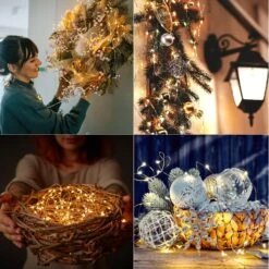 Fairy Lights 33Ft 100 LED Battery Operated String Lights With 8 Modes Remote Timer Outdoor Waterproof Warm White Copper Wire Twinkle Lights For Bedroom, Dorm, Patio, Christmas, Party, Indoor -Xmas Lighting Shop 81n LQurpKL. AC SL1500