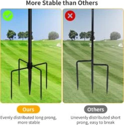 Dibaful 2 Pack String Light Poles For Outside, 9FT Metal Poles For Outdoor String Lights, Hanging Christmas Light Pole, Outdoor Decorations For Patio Backyard Garden Bistro Deck Party Holiday -Xmas Lighting Shop 81nVX1aDmDL. AC SL1500