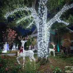 JMEXSUSS 163ft 500 LED String Lights Outdoor, 8 Modes Christmas String Lights Indoor Outdoor Waterproof, Clear Wire Twinkle Lights Plug In For Outside Bedroom Tree Yard Wedding Christmas Decorations -Xmas Lighting Shop 81nl3rKJ3FL. AC SL1500