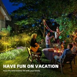 4 PCS Solar Firework Light With Rainbow Tube, 120 LEDs Outdoor Solar Garden Decorative Lights IP65 Waterproof String DIY Landscape Light For Walkway Pathway Backyard Christmas Decoration (Warm-White) -Xmas Lighting Shop 81o gU67b5L. AC SL1500