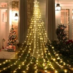 Bunny Chorus Christmas Decorations, 8 Modes 317 LED Outdoor Christmas Star Lights With 12" Topper Star, Waterfall Christmas Tree Lights For Christmas Décor, Holiday Decoration, Warm White -Xmas Lighting Shop 81ok3tHlnWL. AC SL1500