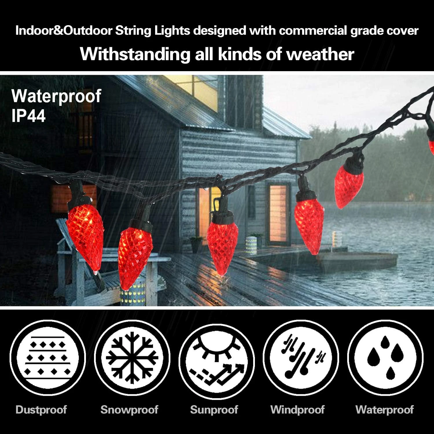 Silvom Red Christmas Lights, 25 LED Srawberry Lights, 16ft Xmas Lights, 120V UL Certified Indoor & Outdoor String Lights For Halloween, Thanksgiving Day, Christmas Tree, Wedding, Holiday Decoration 6 Silvom Red Christmas Lights, 25 LED Srawberry Lights, 16ft Xmas Lights, 120V UL Certified Indoor & Outdoor String Lights For Halloween, Thanksgiving Day, Christmas Tree, Wedding, Holiday Decoration - Image 6