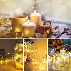 12 Pack 10Ft(3m) 30 LED Twinkle Lights Battery Operated, 3 Speed Modes, Extra 12 Batteries For Replacement, Mini Waterproof String Lights, Fairy Lights For DIY Christmas Decoration -Xmas Lighting Shop 81pAogDstHL. AC SL1500