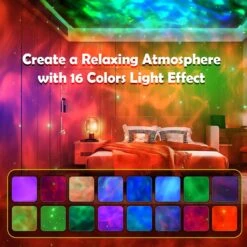 Purbert Star Projector, Galaxy Projector For Bedroom, 16 Colors Light Effect With Remote Control, Night Light Projector For Kids Room, Birthday Christmas Gift For Boys Girls Adults (Black) -Xmas Lighting Shop 81pBQQDH3VL. AC SL1500