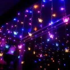 Butterfly Fairy Lights For Bedroom Curtain Ceiling Wall Decor USB Plug-in 120 Led 19.7FT Twinkle String Light With Remote, For Toddler Teen Girls And Christmas Decorations