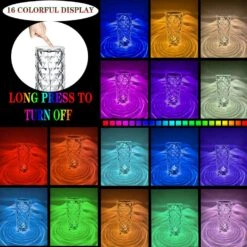 N/A NA Crystal Diamond Table Lamp, 16 Color Changing Led Touch Night Light Romantic Rose Acrylic Bedside Lamp With USB Port For Kids Bedroom,Living Room,College Dorm,Party Christmas Decor(Remote&Touch) 9 N/A NA Crystal Diamond Table Lamp, 16 Color Changing Led Touch Night Light Romantic Rose Acrylic Bedside Lamp With USB Port For Kids Bedroom,Living Room,College Dorm,Party Christmas Decor(Remote&Touch) -Xmas Lighting Shop 81pi5E3WblL. AC SL1500