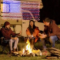 Cerflyer (New) American Flag Lights, Outdoor Flag String Lights, 420 LED Waterproof Patriotic Ornaments For Memorial Day, 4th Of July, Christmas -Xmas Lighting Shop 81ptfILnM9L. AC SL1500