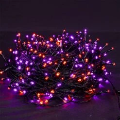 Dazzle Bright Halloween String Lights, 132FT 400 LED Connectable Black Wire 8 Modes String Lights, Waterproof Christmas Decorations For Indoor Outdoor Patio Party Holiday (Purple And Orange) -Xmas Lighting Shop 81q9Y769OL. AC SL1500