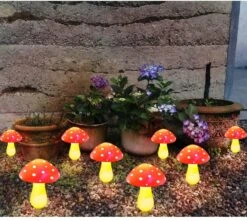 Homeleo Upgraded 8 Pack Red Mushroom Solar Lights For Outdoor Garden Decor, Waterproof Solar Powered Fairy Lights For Yard Fence Lawn Decking Pathway Landscape Lighting Halloween Christmas Decorations -Xmas Lighting Shop 81qB9ovDf5L. AC SL1500
