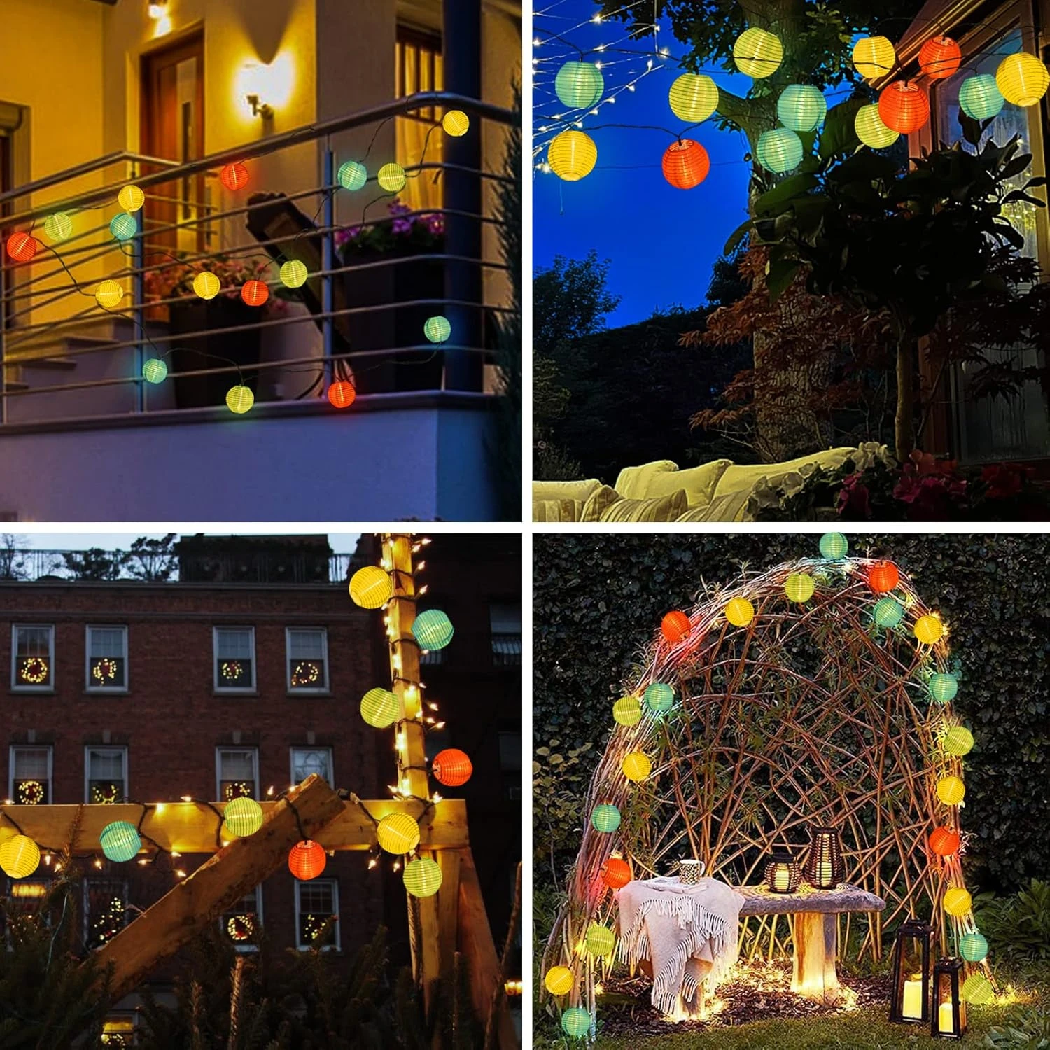 ShuoMei 24Pcs Solar Chinese Lantern String Lights, Chinese New Year Decorations 2023, Decorative Hanging LED Light, Christmas Lights Outdoor For Patio, Garden, Yard, Christmas Decoration (Multicolor) 7 ShuoMei 24Pcs Solar Chinese Lantern String Lights, Chinese New Year Decorations 2023, Decorative Hanging LED Light, Christmas Lights Outdoor For Patio, Garden, Yard, Christmas Decoration (Multicolor) - Image 7