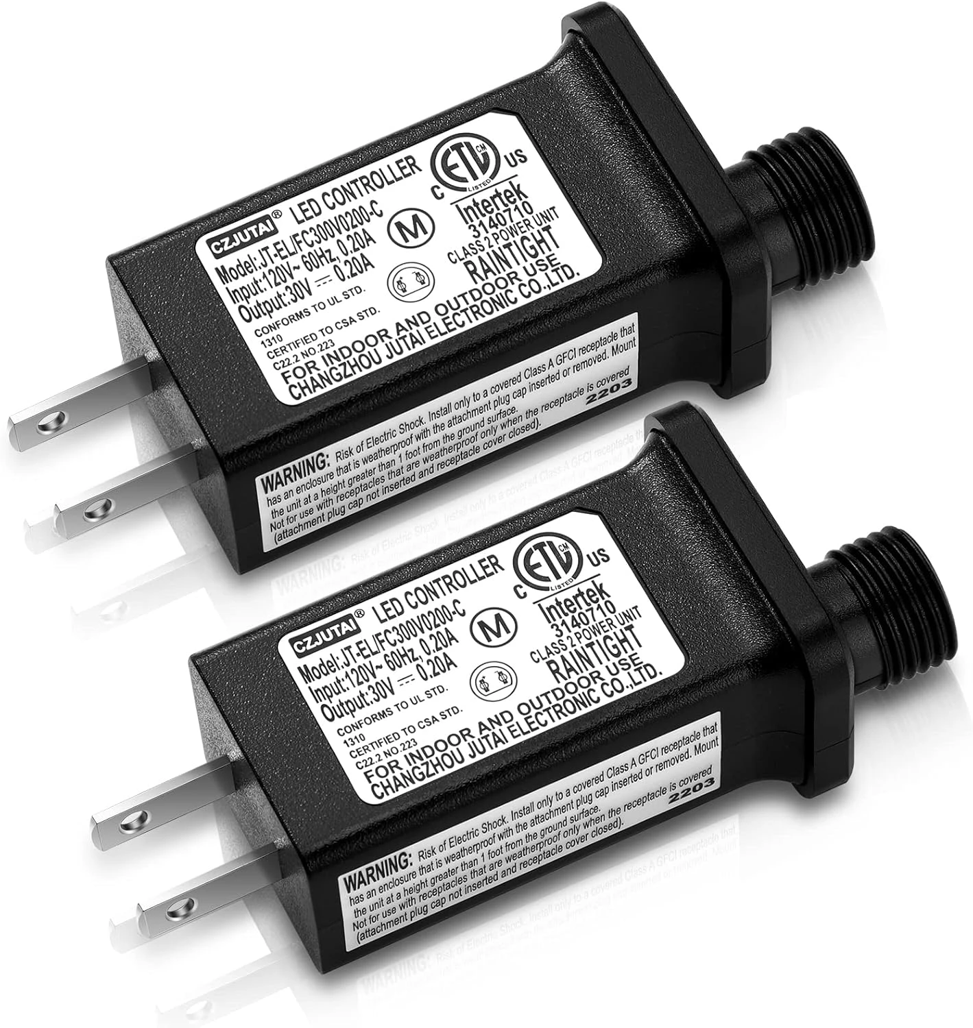 2 Pieces LED Transformer Replacement Class 2 Power Supply For Christmas String Light Inflatable Decorations LED Controller IP44 Waterproof Low Voltage Transformer US Power Adapter (30V6W 0.2 A) 1 2 Pieces LED Transformer Replacement Class 2 Power Supply For Christmas String Light Inflatable Decorations LED Controller IP44 Waterproof Low Voltage Transformer US Power Adapter (30V6W 0.2 A)