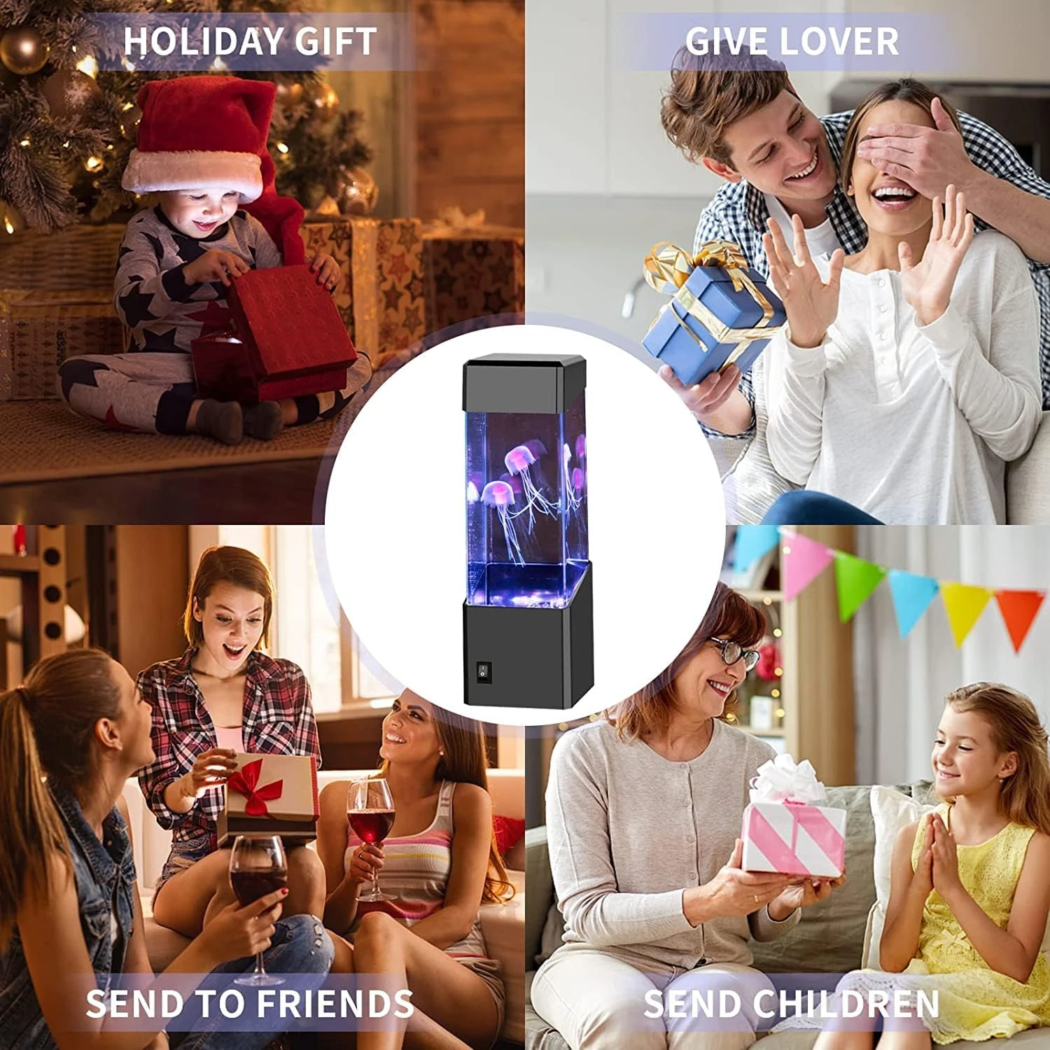 SENCU Gifts For Adults Kids, Multi-Color Jellyfish Lava Lamps, USB Powered Aquarium Night Lights, Home Office Room Desktop Decoration, Gift For Christmas, Halloween, Birthdays, Holidays 7 SENCU Gifts For Adults Kids, Multi-Color Jellyfish Lava Lamps, USB Powered Aquarium Night Lights, Home Office Room Desktop Decoration, Gift For Christmas, Halloween, Birthdays, Holidays - Image 7