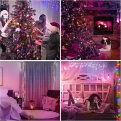 GLPE 100Ft 300 LED Fairy Lights Plug In, Multicolor String Lights Indoor Outdoor With Remote, 8 Modes Waterproof Twinkle Lights For Bedroom Garden Patio Party Wedding Christmas Decoration 10 GLPE 100Ft 300 LED Fairy Lights Plug In, Multicolor String Lights Indoor Outdoor With Remote, 8 Modes Waterproof Twinkle Lights For Bedroom Garden Patio Party Wedding Christmas Decoration -Xmas Lighting Shop 81rYPD8hZoL. AC SL1500