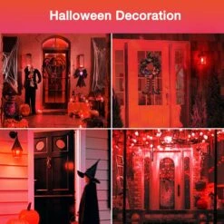 EvaStary LED Red Light Bulb 60W Equivalent, A19 LED E26 Base Red Color Light Bulbs, 9W Red LED Bulb For Halloween, Christmas Decoration, Party, Bars, Porch Lights, Holiday Mood Lighting, Pack Of 2 -Xmas Lighting Shop 81rc7j3KgL. AC SL1500