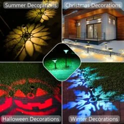 Solar Pathway Lights 4 Pcs, 12 Colors Solar Outdoor Lights With Remote Control, Garden Solar Powered Lights Outdoor Waterproof Auto On/Off, Ideal Decoration For Halloween And Christmas For All Seasons -Xmas Lighting Shop 81reWZvSfCL. AC SL1500