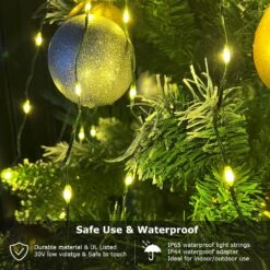 Christmas Tree Lights With Ring, 400 LED 6.6ft X 16 Lines Christmas Tree String Lights With 8 Modes & Timing Function, Waterproof Fairy Lights For Xmas Tree Decoration (Warm White) -Xmas Lighting Shop 81riiHofqHL. AC SL1500