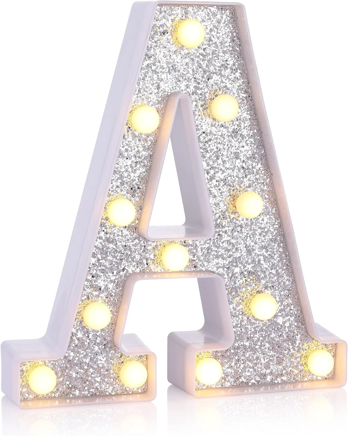 Foaky LED Letter Lights Sign Light Up Silver Letters Letter Sign For Night Light Birthday Party Battery Powered Christmas Lamp Girls Gifts Home Bar Decoration (A) 1 Foaky LED Letter Lights Sign Light Up Silver Letters Letter Sign For Night Light Birthday Party Battery Powered Christmas Lamp Girls Gifts Home Bar Decoration (A)