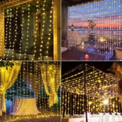 600LED Solar Curtain Fairy Lights Outdoor, 20 * 10FT Solar Curtains String Lights Waterproof With Remote Control & 8 Modes, Upgarde Solar Panel And Tpye C Powered For Garden, Gazebo, Christmas Decor -Xmas Lighting Shop 81rsJGO2EFL. AC SL1500