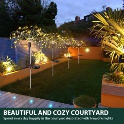 Solar Outdoor Garden Lights, 4 Pack 360 LED Copper Wire Solar Firework Lights Outside, 2 Lighting Modes Outdoor Waterproof For Yard Garden Patio Flowerbed Party Christmas Decorations (Warm White) -Xmas Lighting Shop 81sHPQcvcnL. AC SL1500