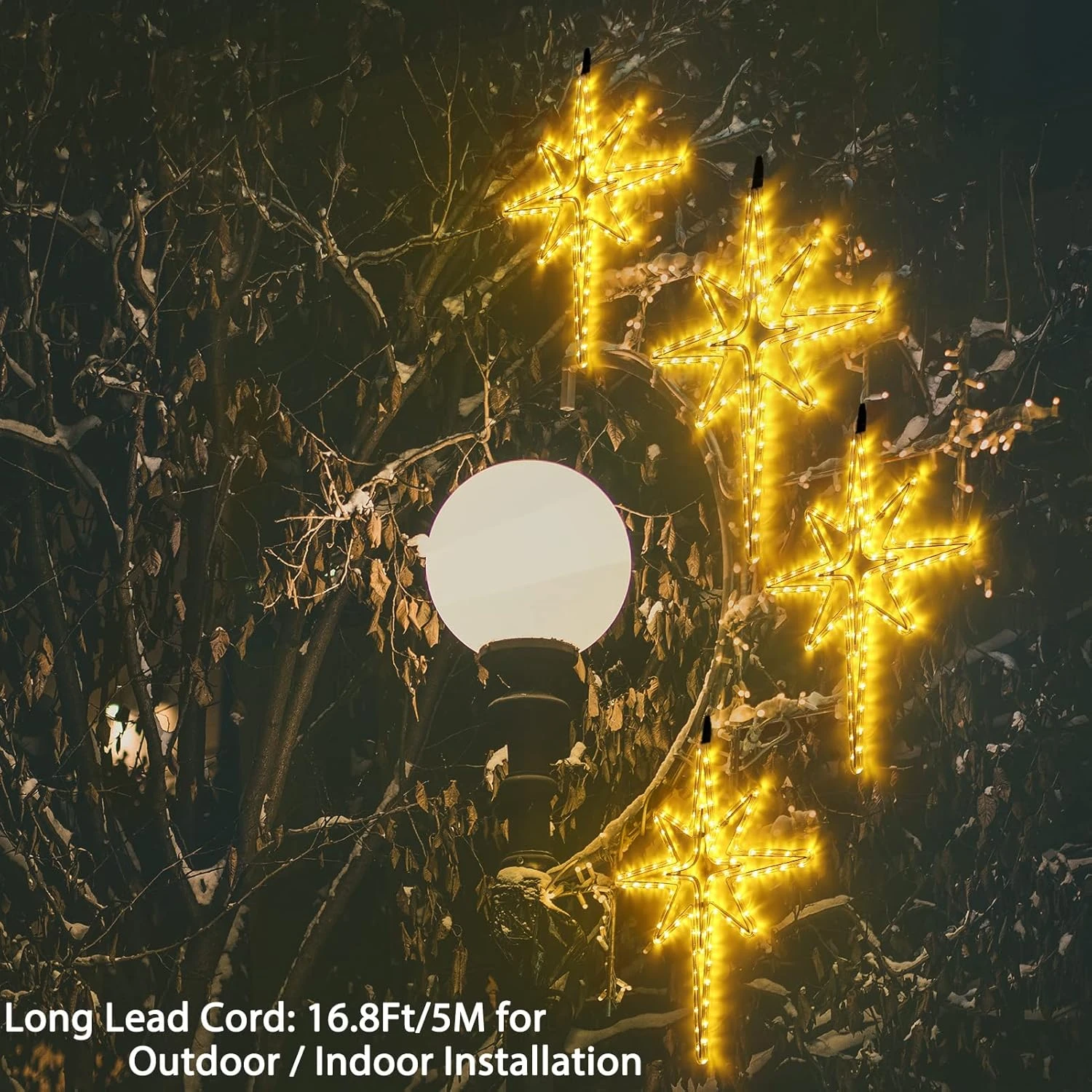 22" Bethlehem Star Outdoor Christmas Lights 90 LEDs Christmas Tree Lights Hanging Lights Mains Powered Polaris Christmas Decorations,Star Of Bethlehem Lights For New Year Holiday Wedding Party Decor 7 22" Bethlehem Star Outdoor Christmas Lights 90 LEDs Christmas Tree Lights Hanging Lights Mains Powered Polaris Christmas Decorations,Star Of Bethlehem Lights For New Year Holiday Wedding Party Decor - Image 7