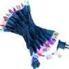 JinBest 100 LED Multicolor Christmas Lights, 35 FT Green Wire String Lights, For Indoor And Outdoor Party, Trees, Garden, Patio